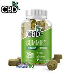 CBDfx CBD Gummies with Turmeric and Spirulina 1500mg-3000mg, Gummy Strength: 1500mg