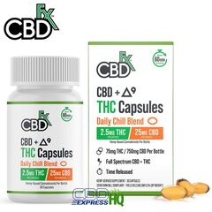 CBDfx CBD + Delta-9 Capsules - Daily Chill Blend