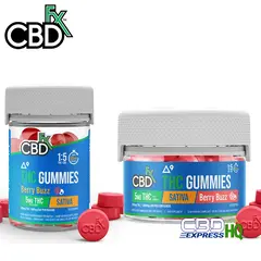 CBDfx Full Spectrum CBD + Delta-9 Gummies - Berry Buzz Sativa, Gummy Strength: 10mg D9, Size: 20ct