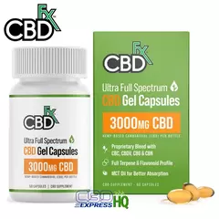 CBDfx Full Spectrum CBD Capsules 1500-6000mg, Capsule Strength: 3000mg