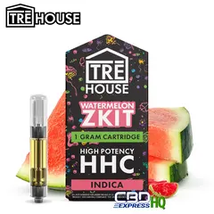 TRE House HHC Vape Cartridge – Watermelon Zkit – Indica High Potency 1g