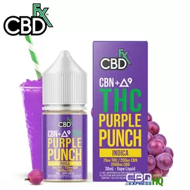 CBDfx Full Spectrum CBD + CBN Delta-9 Vape Juice - Purple Punch Indica