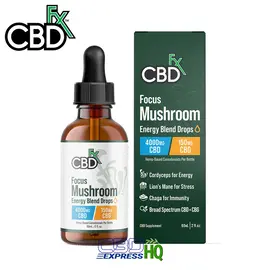 CBDfx Focus Mushroom + CBD Drops: CBG Energy Blend, Strength: 4000mg