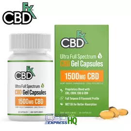 CBDfx Full Spectrum CBD Capsules 1500-6000mg, Capsule Strength: 1500mg