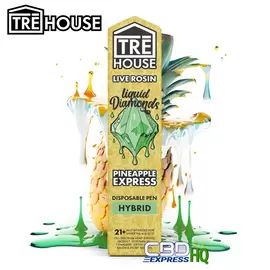 TRE House Live Rosin Liquid Diamonds Vape Pen + D8 + D9 + D10 + HHC + THCP – Pineapple Express – Hybrid – 2g