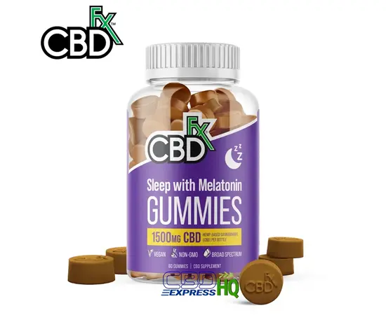 CBDfx CBD Gummies For Sleep With Melatonin 1500mg, Gummy Strength: 1500mg