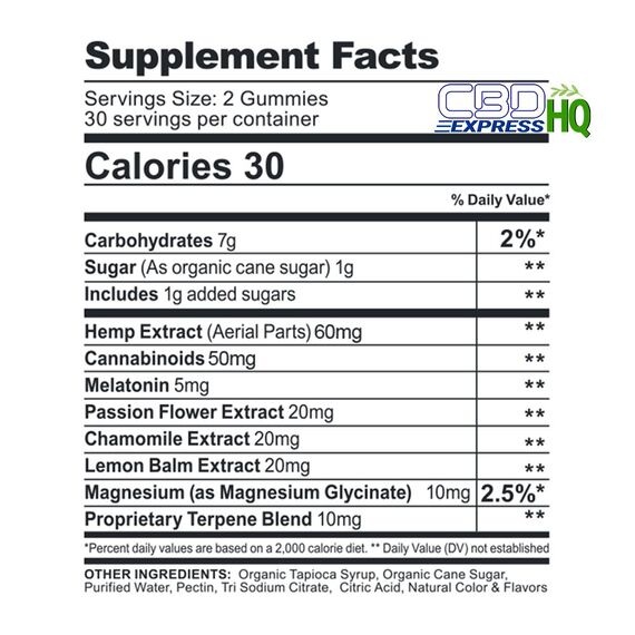 CBDfx CBD Gummies For Sleep With Melatonin 1500mg, Gummy Strength: 1500mg, 2 image