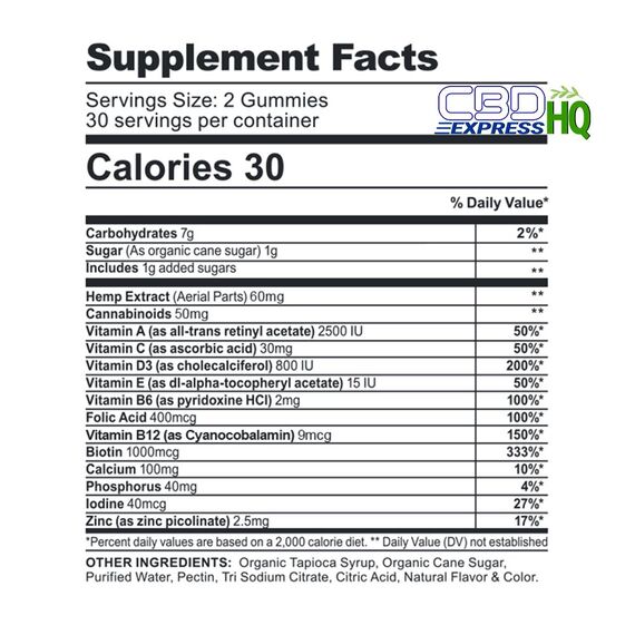 CBDfx CBD Gummies with Multivitamin For Women 8ct Pouch 200mg, 2 image