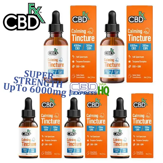 CBDfx Calming CBD + CBN Oil Tincture 500mg, Calming Strength: 500mg