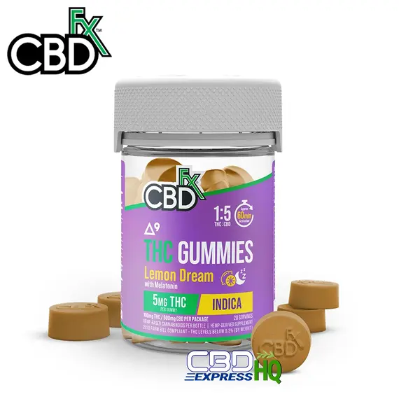CBDfx Full Spectrum CBD + Delta-9 Gummies - Lemon Dream Indica, Gummy Strength: 5mg D9, Size: 20ct, 2 image