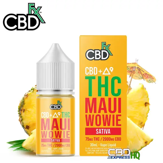 CBDfx Full Spectrum CBD + Delta-9 Vape Juice - Maui Wowie Sativa