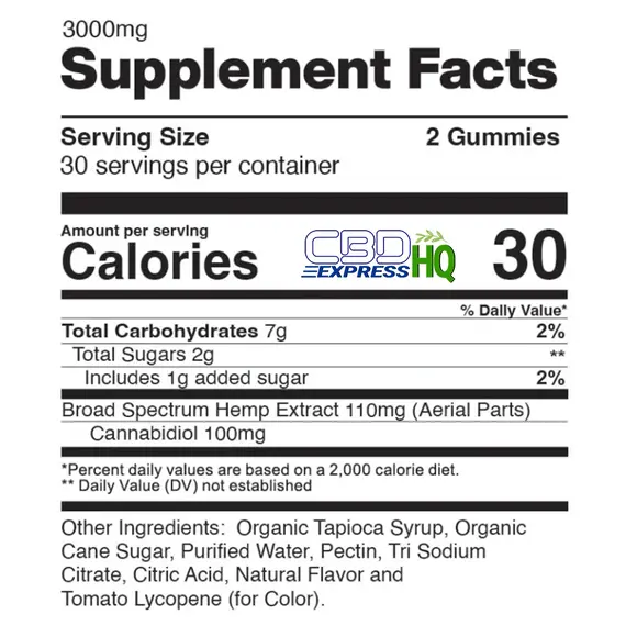 CBDfx CBD Gummies Mixed Berry Original 3000mg, Gummy Strength: 3000mg, 2 image