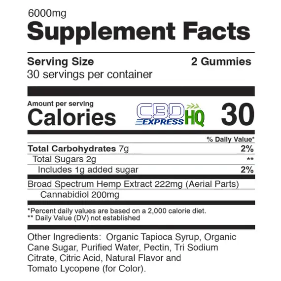 CBDfx CBD Gummies Mixed Berry Original 6000mg, Gummy Strength: 6000mg, 2 image