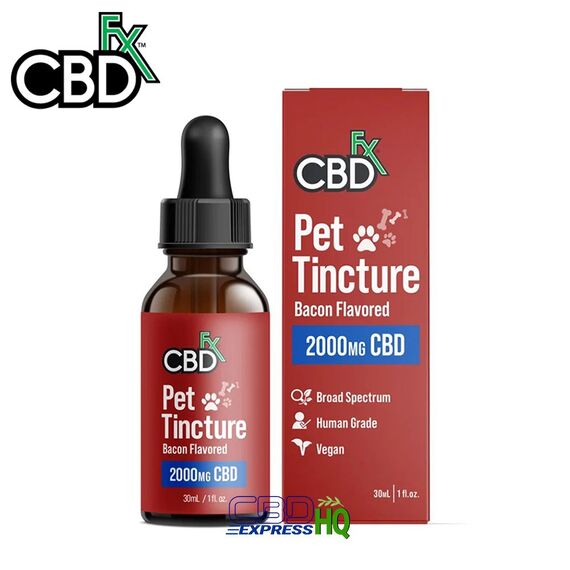 CBDfx CBD Oil For Dogs – Bacon Large Breeds Extra Strength 2000mg