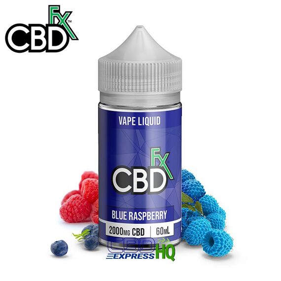CBDfx Blue Raspberry CBD Vape Juice 2000mg, Vape Juice Strength: 2000mg