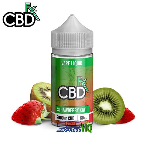 CBDfx Strawberry Kiwi CBD Vape Juice 2000mg, Vape Juice Strength: 2000mg
