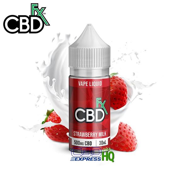 CBDfx Strawberry Milk CBD Vape Juice 500mg, Vape Juice Strength: 500mg