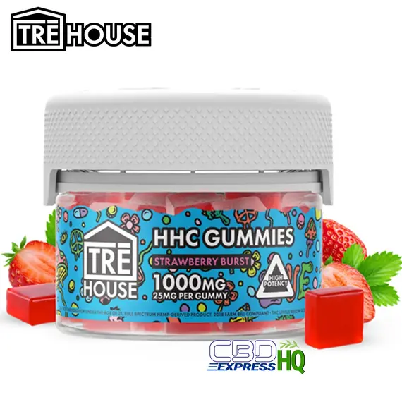 TRE House Gummies HHC High Potency – Strawberry Burst 40ct, Size: 40ct