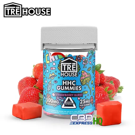 TRE House Gummies HHC High Potency – Strawberry Burst 20ct, Size: 20ct